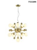 Moosee MOOSEE lampa wisząca AURELIA złota metalowa 11xG9 szklane klosze - kule mleczny Moosee MOOSEE lampa wisząca AURELIA złota metalowa 11xG9 szklane klosze - kule mleczny
