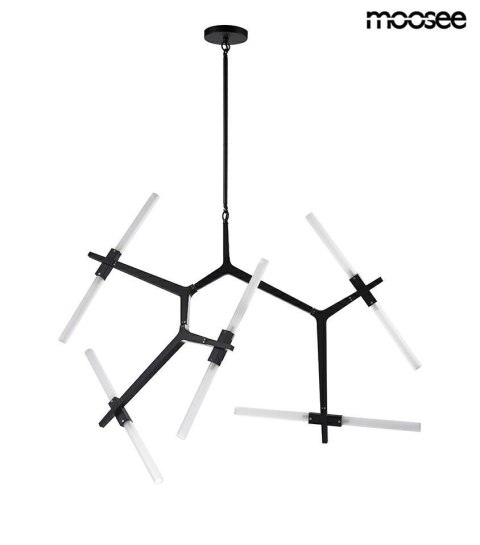 LAMPA WISZĄCA CANDELABR 10 metalowa CZARNA klosze SZKŁO MOŻNA REGULOWAĆ Moosee MOOSEE LAMPA WISZĄCA CANDELABR 10 metalowa CZARNA klosze SZKŁO MOŻNA REGULOWAĆ Moosee MOOSEE