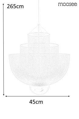 Moosee MOOSEE lampa wisząca LED MESH 45 złota metalowa siateczka do domu hotelu restauracji