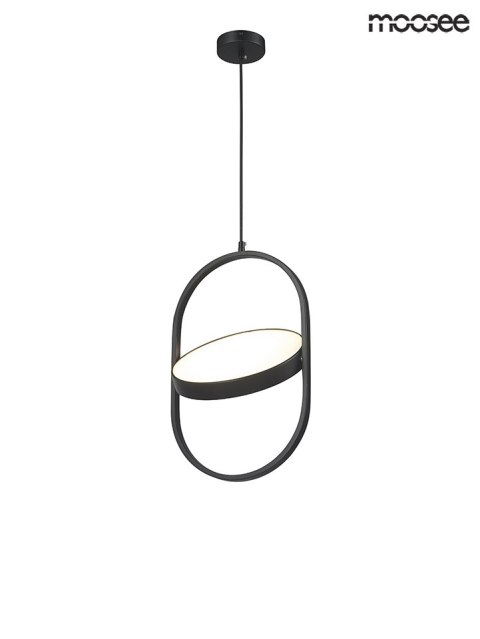 Moosee MOOSEE lampa wisząca LED SPINNER 19 czarna mat metal osłona mleczny akryl obrotowy klosz możliwość regul źródła światła Moosee MOOSEE lampa wisząca LED SPINNER 19 czarna mat metal osłona mleczny akryl obrotowy klosz możliwość regul źródła światła