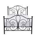 HALMAR łóżko PANAMA 90 cm metalowe czarne - stal malowana proszkowo - do materaca 90 x 200 cm do sypialni pokoju młodzieżowego