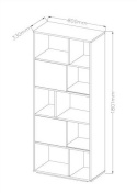HALMAR REG22 regał stojący do salonu, pracowni dąb złoty / biały - płyta laminowana - regał z półkami HALMAR REG22 regał stojący do salonu, pracowni dąb złoty / biały - płyta laminowana - regał z półkami