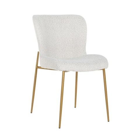 Richmond Interiors RICHMOND krzesło ODESSA BOUCLE - biały, podstawa złota Richmond Interiors RICHMOND krzesło ODESSA BOUCLE - biały, podstawa złota