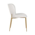 Richmond Interiors RICHMOND krzesło ODESSA BOUCLE - biały, podstawa złota Richmond Interiors RICHMOND krzesło ODESSA BOUCLE - biały, podstawa złota