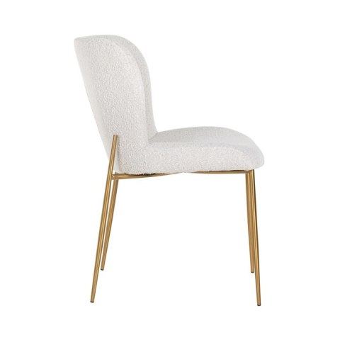 Richmond Interiors RICHMOND krzesło ODESSA BOUCLE - biały, podstawa złota Richmond Interiors RICHMOND krzesło ODESSA BOUCLE - biały, podstawa złota