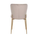 Richmond Interiors RICHMOND krzesło ODESSA KHAKI - welur, podstawa złota Richmond Interiors RICHMOND krzesło ODESSA KHAKI - welur, podstawa złota