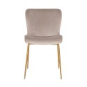 Richmond Interiors RICHMOND krzesło ODESSA KHAKI - welur, podstawa złota Richmond Interiors RICHMOND krzesło ODESSA KHAKI - welur, podstawa złota