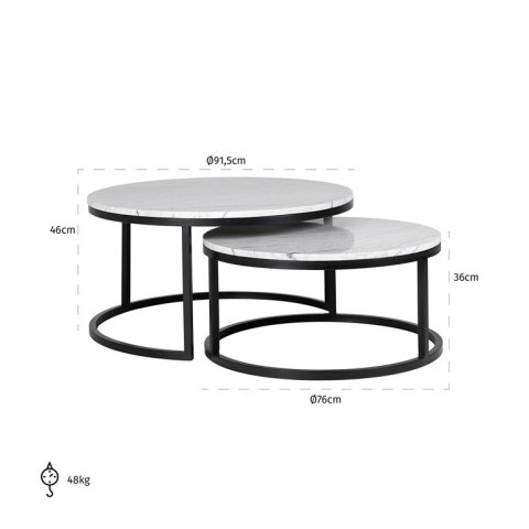 Richmond Interiors RICHMOND stolik kawowy LEXINGTON - zestaw Richmond Interiors RICHMOND stolik kawowy LEXINGTON - zestaw