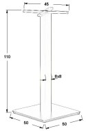 SH-5002-6/H/B Podstawa stolika czarna kwadratowa SH-5002-6/H/B Podstawa stolika czarna kwadratowa