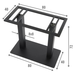 SH-5003-3/B Podstawa stolik stołu czarna prostokąt