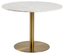 ACTONA Stół okrągły Corby marmur/złoty 80cm
