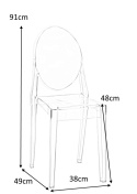 D2.DESIGN Krzesło Viki transparentne tworzywo stabilne i solidne odporne na pogodę D2.DESIGN Krzesło Viki transparentne tworzywo stabilne i solidne odporne na pogodę