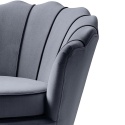 Halmar ANGELO fotel wypoczynkowy popielaty / czarny materiał: tkanina - velvet / stal malowana proszkowo Halmar ANGELO fotel wypoczynkowy popielaty / czarny materiał: tkanina - velvet / stal malowana proszkowo