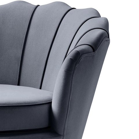 Halmar ANGELO fotel wypoczynkowy popielaty / czarny materiał: tkanina - velvet / stal malowana proszkowo Halmar ANGELO fotel wypoczynkowy popielaty / czarny materiał: tkanina - velvet / stal malowana proszkowo