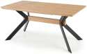 STÓŁ ROZKŁADANY PROSTOKĄTNY BACARDI Halmar 160-220x90 BLAT MDF + OKLEINA NATURALNA DĄB NATURALNY / NOGI STAL MALOWANA CZARNE STÓŁ ROZKŁADANY PROSTOKĄTNY BACARDI Halmar 160-220x90 BLAT MDF + OKLEINA NATURALNA DĄB NATURALNY / NOGI STAL MALOWANA CZARNE