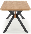 STÓŁ ROZKŁADANY PROSTOKĄTNY BACARDI Halmar 160-220x90 BLAT MDF + OKLEINA NATURALNA DĄB NATURALNY / NOGI STAL MALOWANA CZARNE STÓŁ ROZKŁADANY PROSTOKĄTNY BACARDI Halmar 160-220x90 BLAT MDF + OKLEINA NATURALNA DĄB NATURALNY / NOGI STAL MALOWANA CZARNE