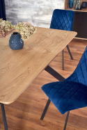 STÓŁ ROZKŁADANY PROSTOKĄTNY BACARDI Halmar 160-220x90 BLAT MDF + OKLEINA NATURALNA DĄB NATURALNY / NOGI STAL MALOWANA CZARNE STÓŁ ROZKŁADANY PROSTOKĄTNY BACARDI Halmar 160-220x90 BLAT MDF + OKLEINA NATURALNA DĄB NATURALNY / NOGI STAL MALOWANA CZARNE