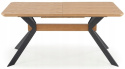 STÓŁ ROZKŁADANY PROSTOKĄTNY BACARDI Halmar 160-220x90 BLAT MDF + OKLEINA NATURALNA DĄB NATURALNY / NOGI STAL MALOWANA CZARNE STÓŁ ROZKŁADANY PROSTOKĄTNY BACARDI Halmar 160-220x90 BLAT MDF + OKLEINA NATURALNA DĄB NATURALNY / NOGI STAL MALOWANA CZARNE