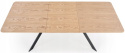 STÓŁ ROZKŁADANY PROSTOKĄTNY BACARDI Halmar 160-220x90 BLAT MDF + OKLEINA NATURALNA DĄB NATURALNY / NOGI STAL MALOWANA CZARNE STÓŁ ROZKŁADANY PROSTOKĄTNY BACARDI Halmar 160-220x90 BLAT MDF + OKLEINA NATURALNA DĄB NATURALNY / NOGI STAL MALOWANA CZARNE
