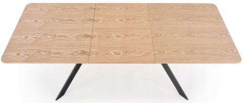 STÓŁ ROZKŁADANY PROSTOKĄTNY BACARDI Halmar 160-220x90 BLAT MDF + OKLEINA NATURALNA DĄB NATURALNY / NOGI STAL MALOWANA CZARNE STÓŁ ROZKŁADANY PROSTOKĄTNY BACARDI Halmar 160-220x90 BLAT MDF + OKLEINA NATURALNA DĄB NATURALNY / NOGI STAL MALOWANA CZARNE