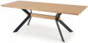 STÓŁ ROZKŁADANY PROSTOKĄTNY BACARDI Halmar 160-220x90 BLAT MDF + OKLEINA NATURALNA DĄB NATURALNY / NOGI STAL MALOWANA CZARNE STÓŁ ROZKŁADANY PROSTOKĄTNY BACARDI Halmar 160-220x90 BLAT MDF + OKLEINA NATURALNA DĄB NATURALNY / NOGI STAL MALOWANA CZARNE