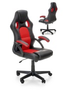Halmar BERKEL fotel gabinetowy czarno-czerwony, mechanizm TILT, ekoskóra / tkanina membranowa gamingowy Gamingowe Halmar BERKEL fotel gabinetowy czarno-czerwony, mechanizm TILT, ekoskóra / tkanina membranowa gamingowy Gamingowe