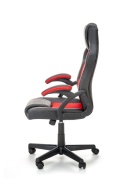 Halmar BERKEL fotel gabinetowy czarno-czerwony, mechanizm TILT, ekoskóra / tkanina membranowa gamingowy Gamingowe Halmar BERKEL fotel gabinetowy czarno-czerwony, mechanizm TILT, ekoskóra / tkanina membranowa gamingowy Gamingowe