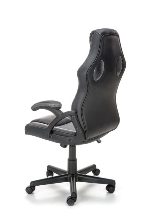 Halmar BERKEL fotel gabinetowy czarno-popielaty, mechanizm TILT, ekoskóra / tkanina membranowa gamingowy Gamingowe Halmar BERKEL fotel gabinetowy czarno-popielaty, mechanizm TILT, ekoskóra / tkanina membranowa gamingowy Gamingowe