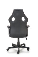 Halmar BERKEL fotel gabinetowy czarno-popielaty, mechanizm TILT, ekoskóra / tkanina membranowa gamingowy Gamingowe