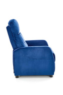Halmar FELIPE 2 fotel wypoczynkowy rozkładany granatowy, materiał: tkanina velvet
