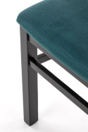 Halmar GERARD6 krzesło do jadalni czarny / tap: velvet Monolith 37 (ciemny zielony)