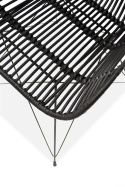 Halmar K335 krzesło do jadalni rattan czarny, materiał: rattan naturalny / metal