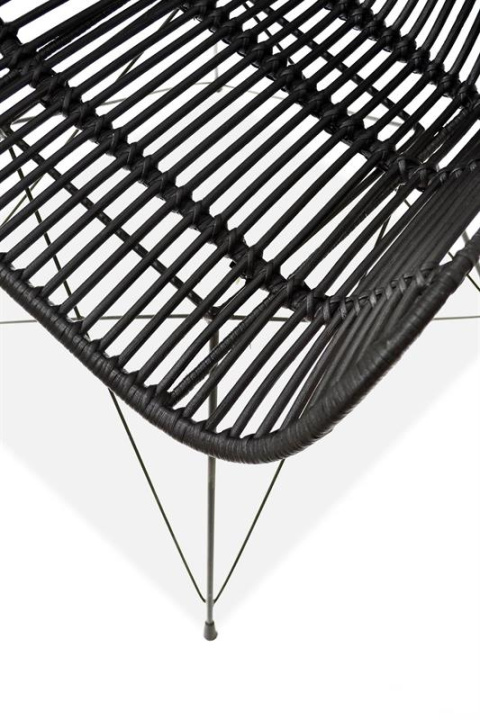 Halmar K335 krzesło do jadalni rattan czarny, materiał: rattan naturalny / metal Halmar K335 krzesło do jadalni rattan czarny, materiał: rattan naturalny / metal