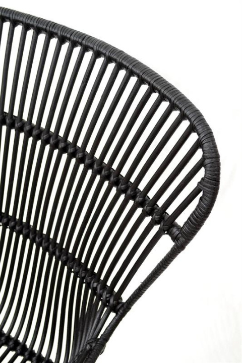 Halmar K335 krzesło do jadalni rattan czarny, materiał: rattan naturalny / metal Halmar K335 krzesło do jadalni rattan czarny, materiał: rattan naturalny / metal