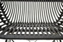 Halmar K335 krzesło do jadalni rattan czarny, materiał: rattan naturalny / metal