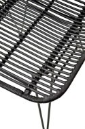 Halmar K337 krzesło do jadalni rattan czarny, materiał: rattan naturalny / metal