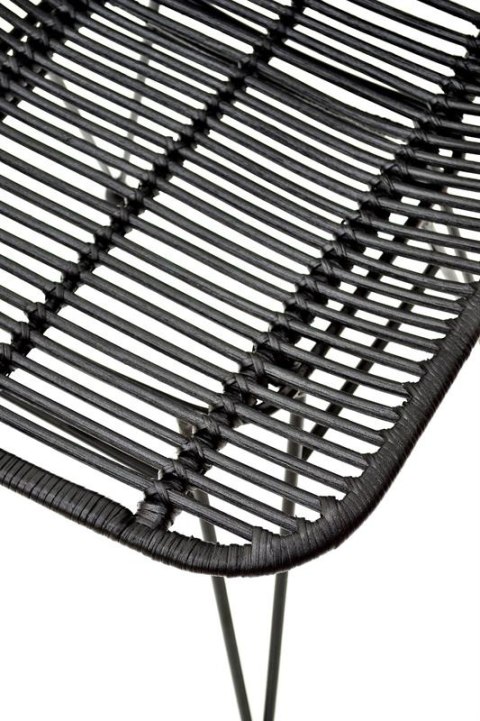 Halmar K337 krzesło do jadalni rattan czarny, materiał: rattan naturalny / metal Halmar K337 krzesło do jadalni rattan czarny, materiał: rattan naturalny / metal