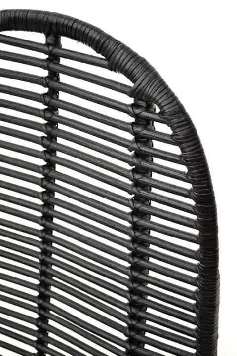 Halmar K337 krzesło do jadalni rattan czarny, materiał: rattan naturalny / metal Halmar K337 krzesło do jadalni rattan czarny, materiał: rattan naturalny / metal