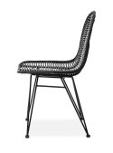 Halmar K337 krzesło do jadalni rattan czarny, materiał: rattan naturalny / metal Halmar K337 krzesło do jadalni rattan czarny, materiał: rattan naturalny / metal