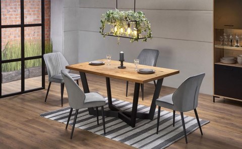 Halmar K432 krzesło do jadalni popielaty materiał: tkanina velvet / stal Halmar K432 krzesło do jadalni popielaty materiał: tkanina velvet / stal