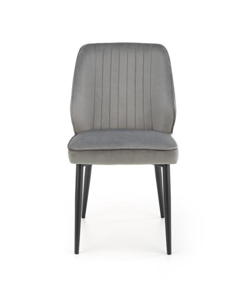 Halmar K432 krzesło do jadalni popielaty materiał: tkanina velvet / stal Halmar K432 krzesło do jadalni popielaty materiał: tkanina velvet / stal