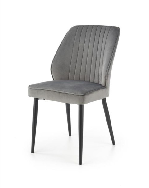Halmar K432 krzesło do jadalni popielaty materiał: tkanina velvet / stal Halmar K432 krzesło do jadalni popielaty materiał: tkanina velvet / stal