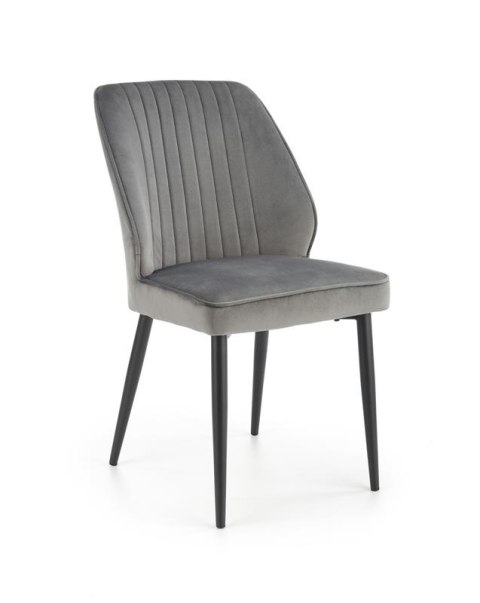 Halmar K432 krzesło do jadalni popielaty materiał: tkanina velvet / stal Halmar K432 krzesło do jadalni popielaty materiał: tkanina velvet / stal