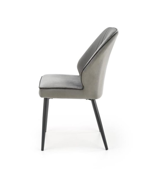 Halmar K432 krzesło do jadalni popielaty materiał: tkanina velvet / stal Halmar K432 krzesło do jadalni popielaty materiał: tkanina velvet / stal