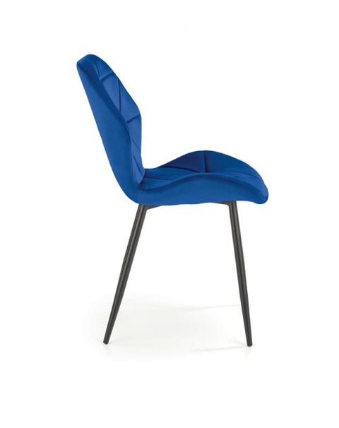 Halmar K453 krzesło do jadalni granatowy, tkanina velvet / stal malowana proszkowo,czarny Halmar K453 krzesło do jadalni granatowy, tkanina velvet / stal malowana proszkowo,czarny