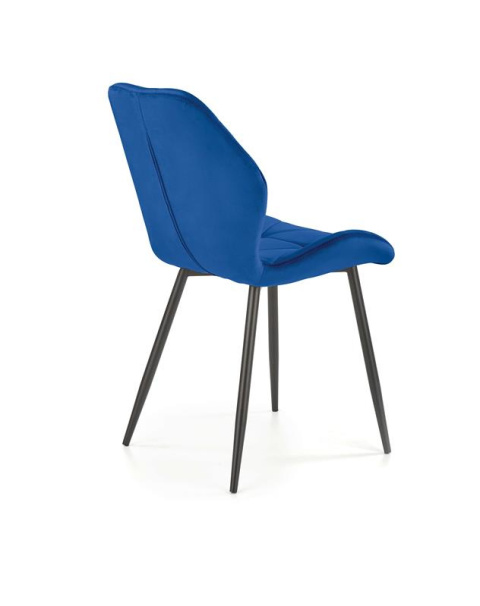 Halmar K453 krzesło do jadalni granatowy, tkanina velvet / stal malowana proszkowo,czarny Halmar K453 krzesło do jadalni granatowy, tkanina velvet / stal malowana proszkowo,czarny