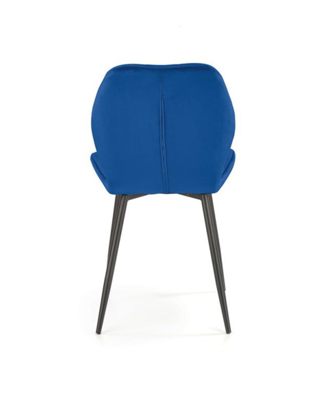 Halmar K453 krzesło do jadalni granatowy, tkanina velvet / stal malowana proszkowo,czarny Halmar K453 krzesło do jadalni granatowy, tkanina velvet / stal malowana proszkowo,czarny