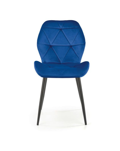 Halmar K453 krzesło do jadalni granatowy, tkanina velvet / stal malowana proszkowo,czarny Halmar K453 krzesło do jadalni granatowy, tkanina velvet / stal malowana proszkowo,czarny