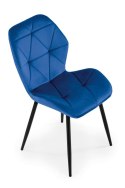 Halmar K453 krzesło do jadalni granatowy, tkanina velvet / stal malowana proszkowo,czarny Halmar K453 krzesło do jadalni granatowy, tkanina velvet / stal malowana proszkowo,czarny