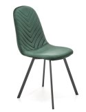 Halmar K462 krzesło do jadalni ciemny zielony, materiał: tkanina - velvet / metal Halmar K462 krzesło do jadalni ciemny zielony, materiał: tkanina - velvet / metal